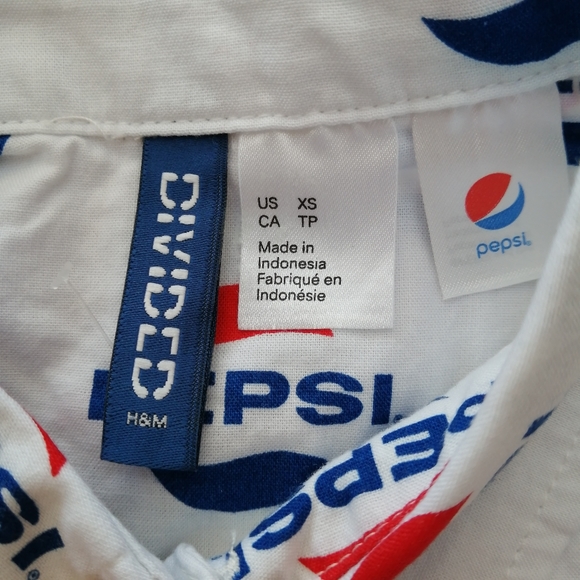 Pepsi Retro White Shirt XSmall NWOT - Picture 5 of 6